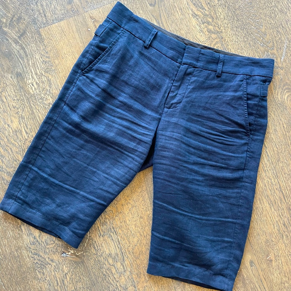 Vince Linen Bermuda Shorts Size 4